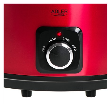 Adler | AD 6413r | Slow cooker | 290 W | 5.8 L | Number of programs 3 | Red - 8